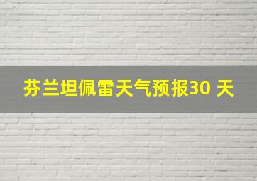 芬兰坦佩雷天气预报30 天